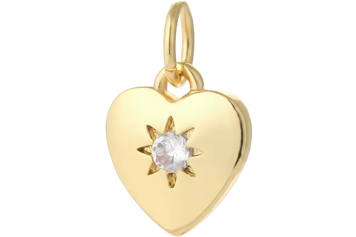 Mini gold heart charm