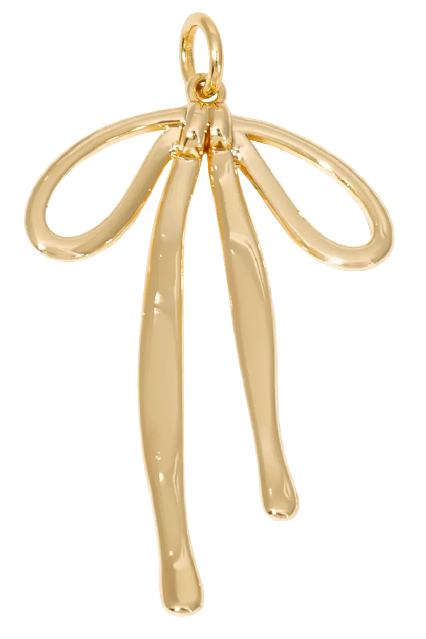 Bow heart charm