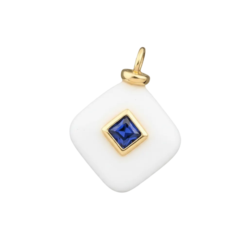White gemstone charm