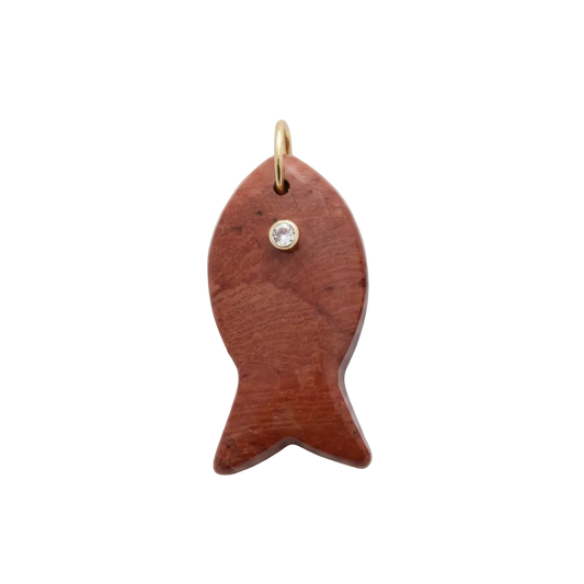 Red Carnelian Gemstone Fish