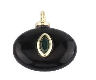 Black gemstone charm