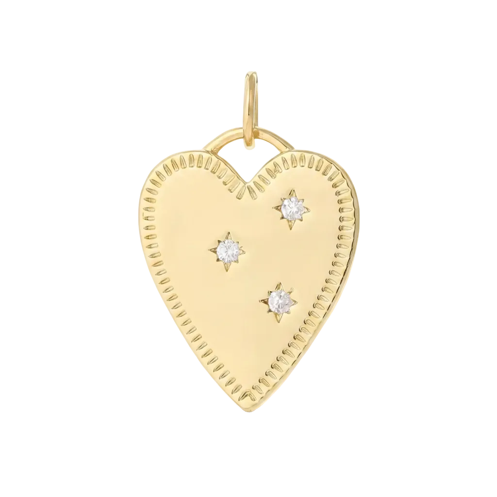 Medium gold heart charm
