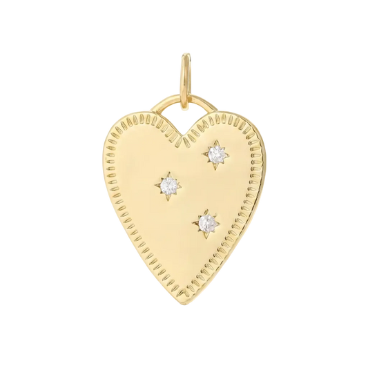 Medium gold heart charm