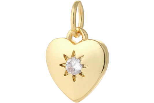 Mini gold heart charm
