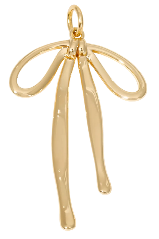 Bow heart charm