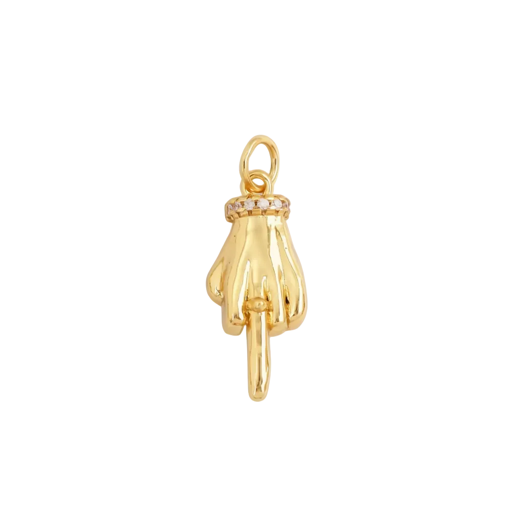 Middle finger charm