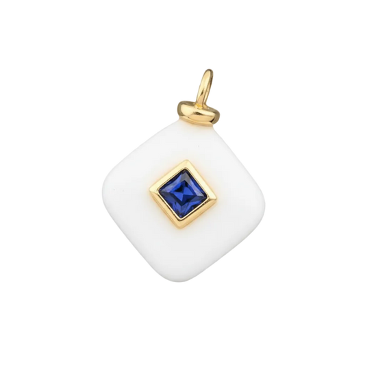 White gemstone charm