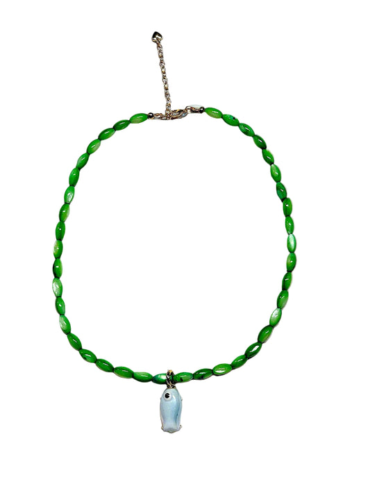 Blue & Green Fishy Necklace